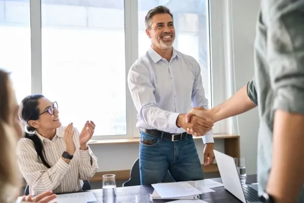 trusted insurance partner shaking hands